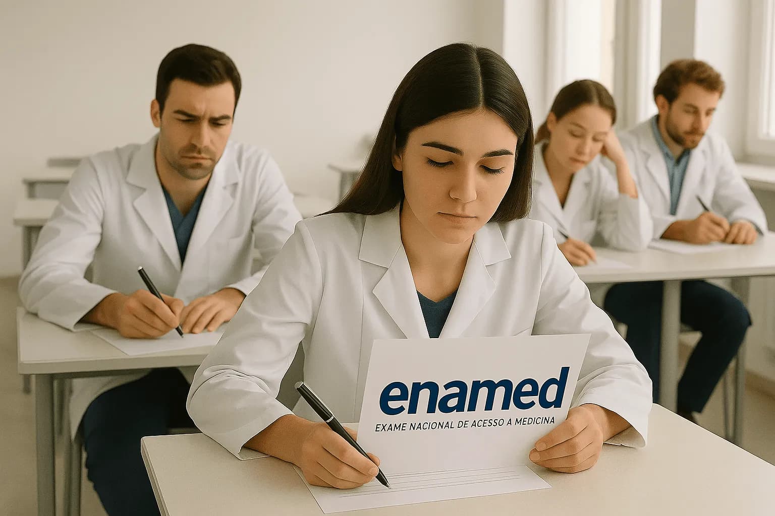 Estudante se preparando para o ENARE